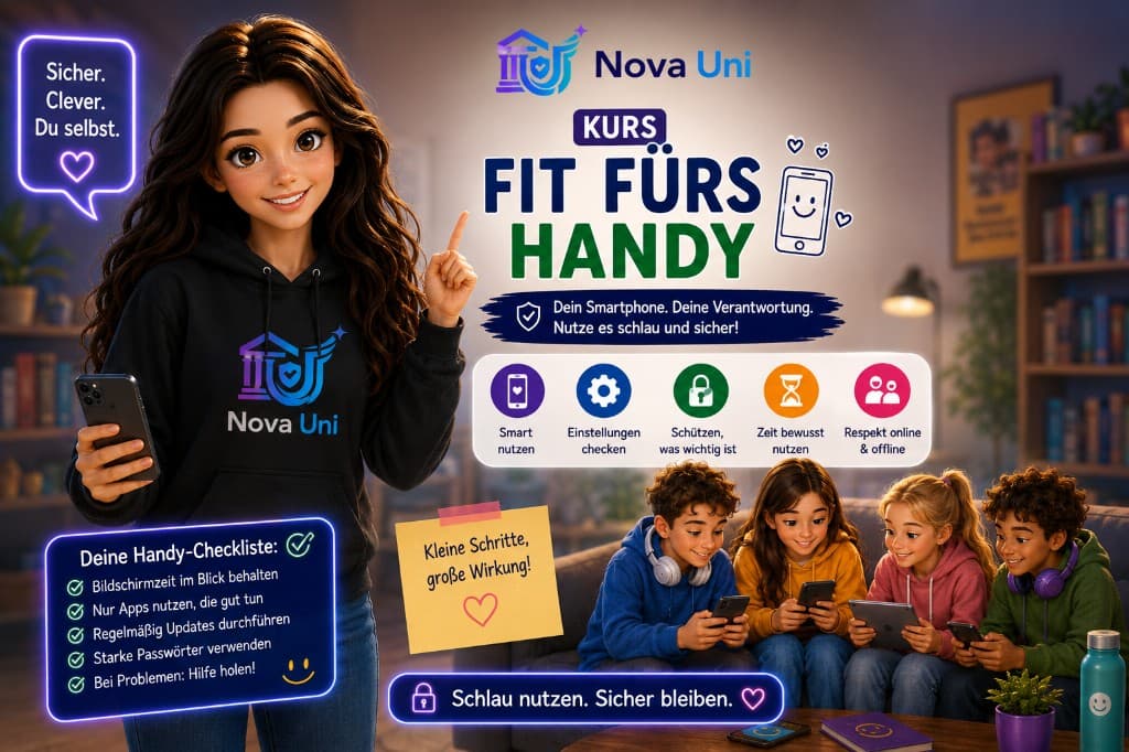 Kurskarte Fit fürs Handy: Nova Uni — sicher und clever mit dem Smartphone