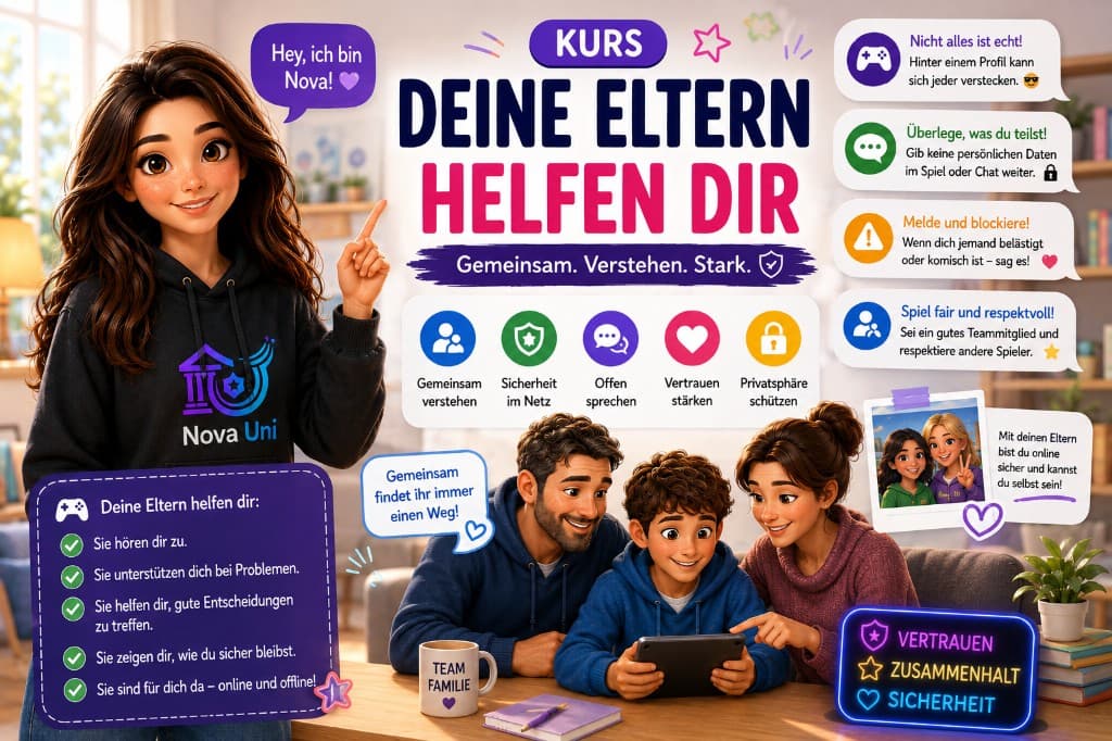 Kurskarte: Deine Eltern helfen dir