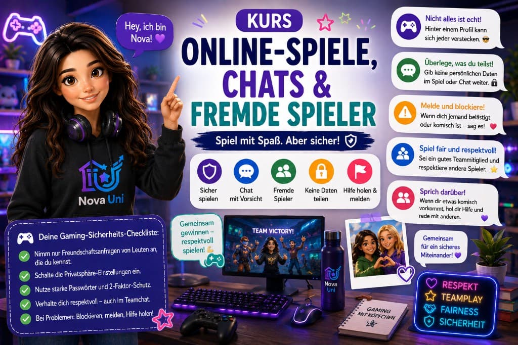Kurskarte: Online-Spiele, Chats und fremde Spieler